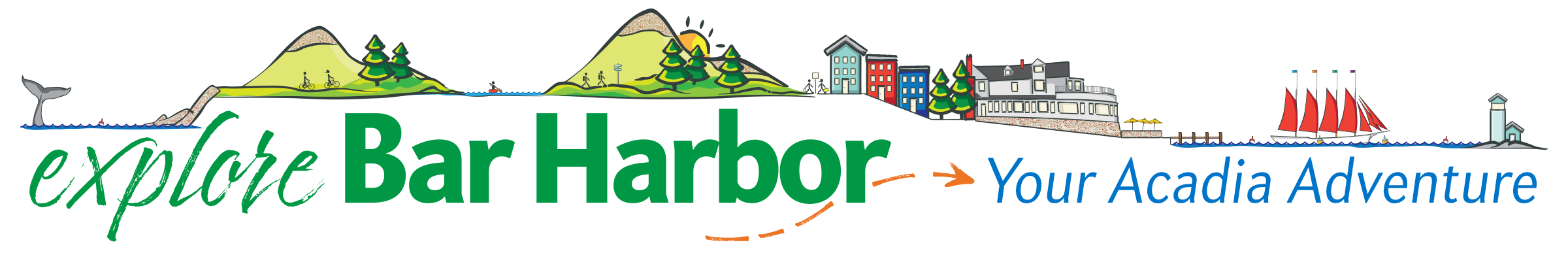 illustration of Bar Harbor Mt Desert Island